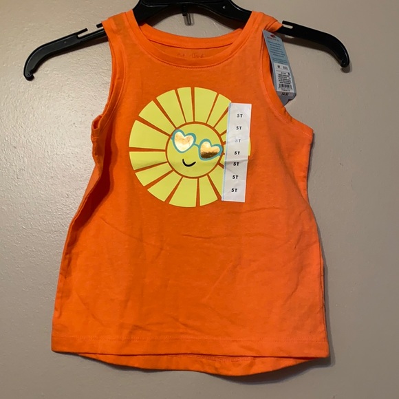 Cat & Jack Orange Sunshine Tank, 5T